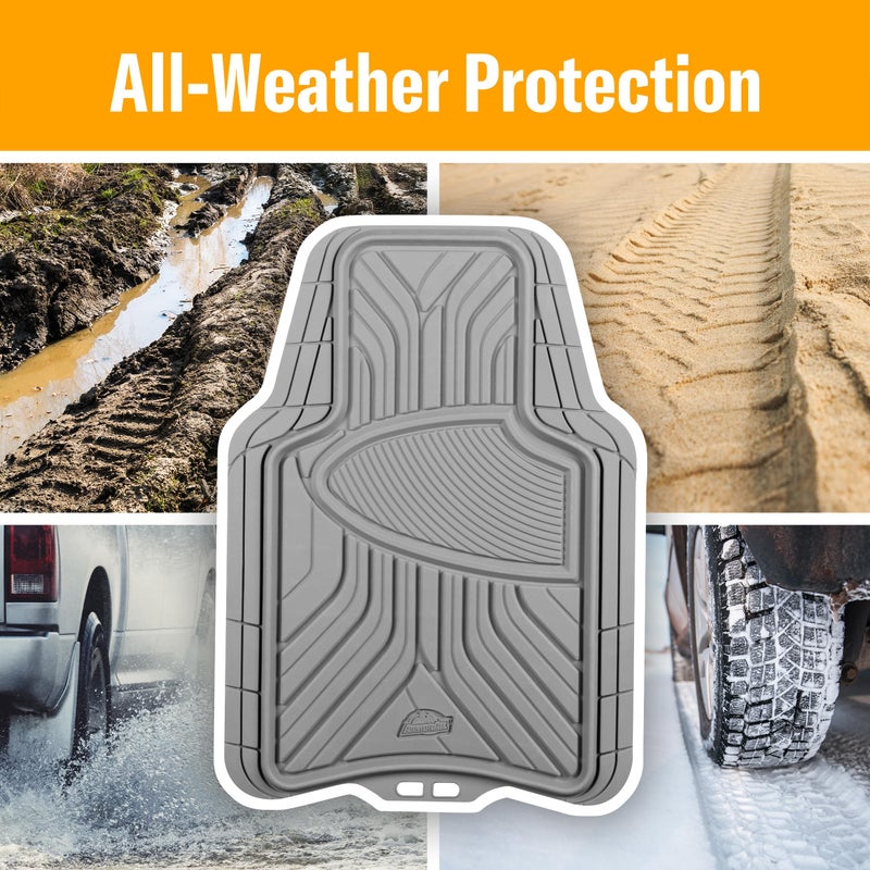 Armor All 4-Piece All-Season Floor Mats, Custom Fit Mats for Cars, Trucks, SUVs â€” Gray - Image 3